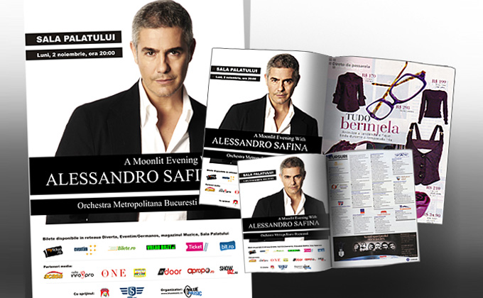 Alessandro Safina concert promotional media banners