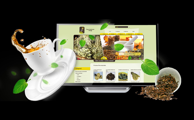 web design e-commerce medicinals plants products website