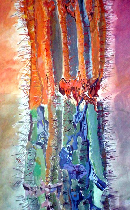 cactus gradients painting by simona buzatu