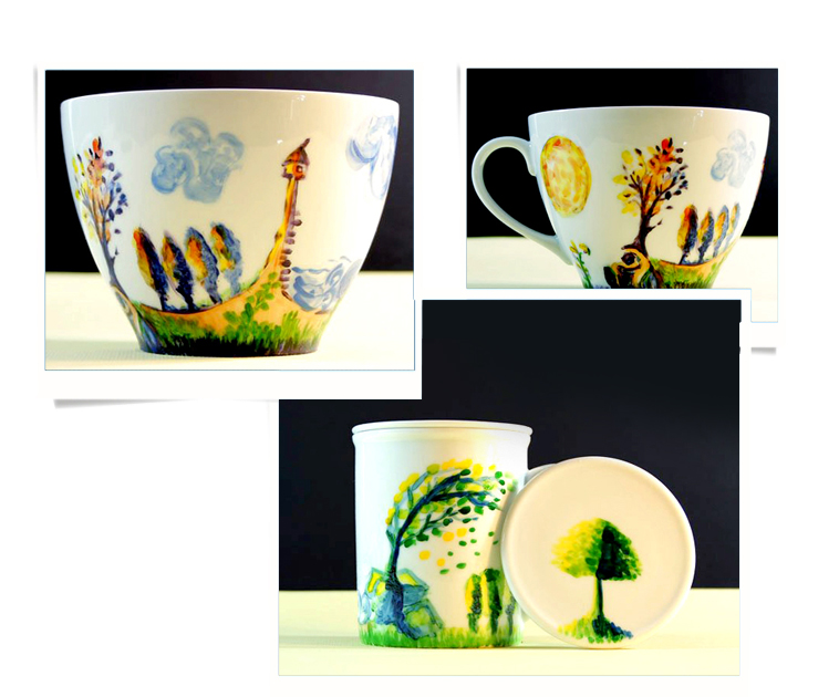 Paint Ceramic tea cups