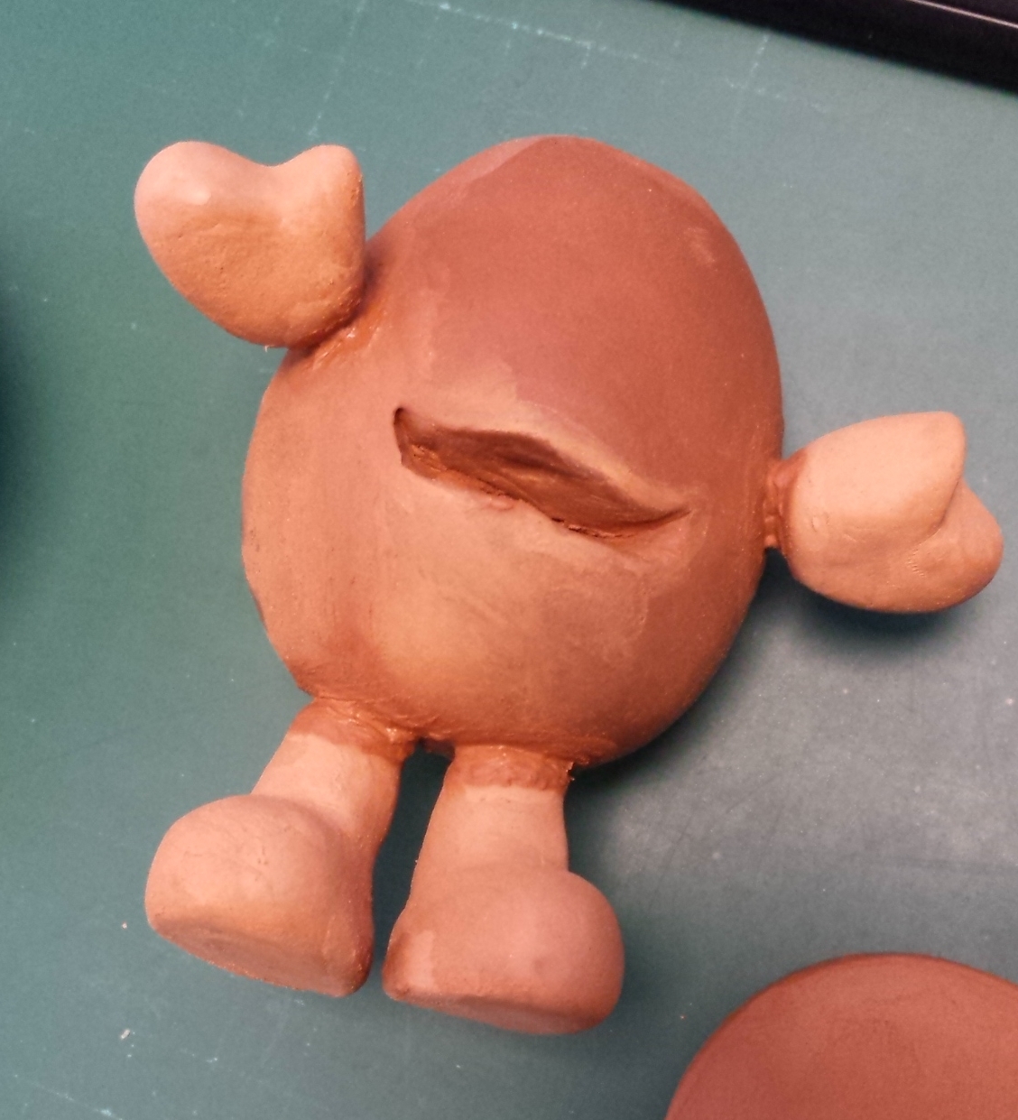 making of clay modeling dizzy game mascot